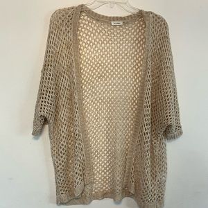 Open weave cream cardigan